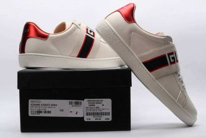 GUCC Ace Embroidered Low-Top Sneaker
