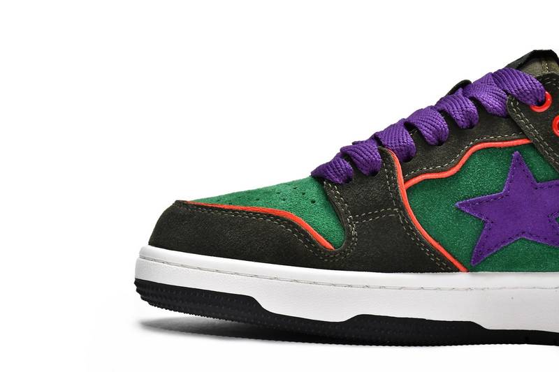 A Bathing Ape Bape SK8 Sta Dark Purple Green