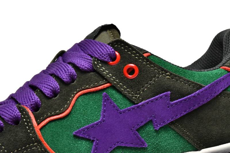 A Bathing Ape Bape SK8 Sta Dark Purple Green