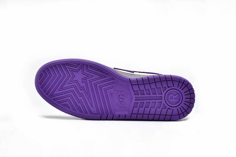 A Bathing Ape Court Sta Mist Grey Royal Purple