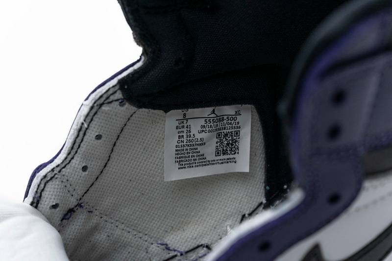 Air Jordan 1 High OG Court Purple White