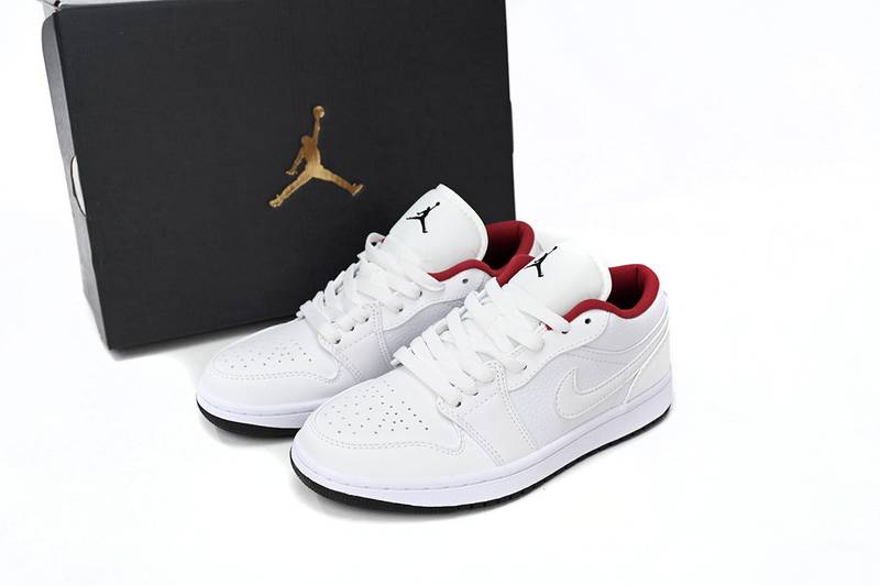 Air Jordan 1 Low White Gym Red Black