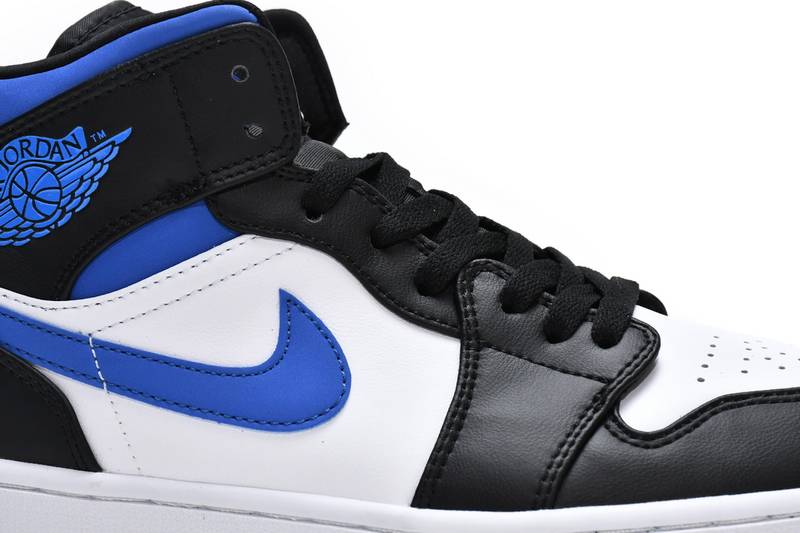 Air Jordan 1 Mid White Black Racer Blue