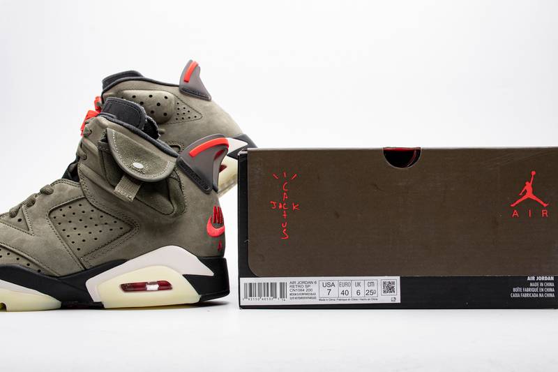 Air Jordan 6 Retro Travis Scott Medium Olive