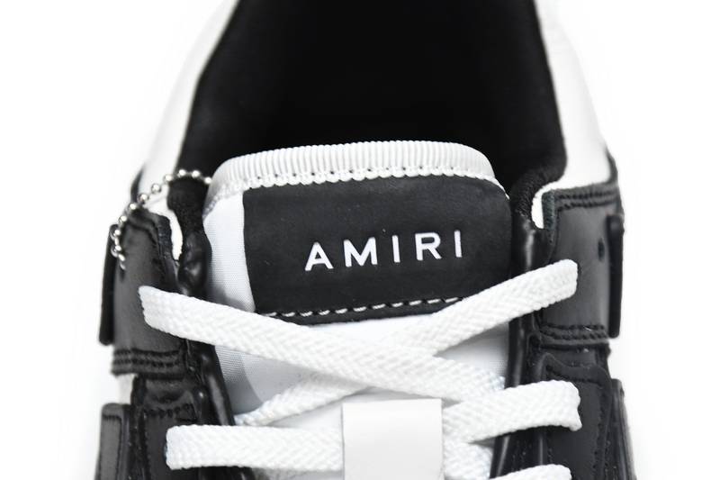 AMIRI Skel Panelled Top Low Black White