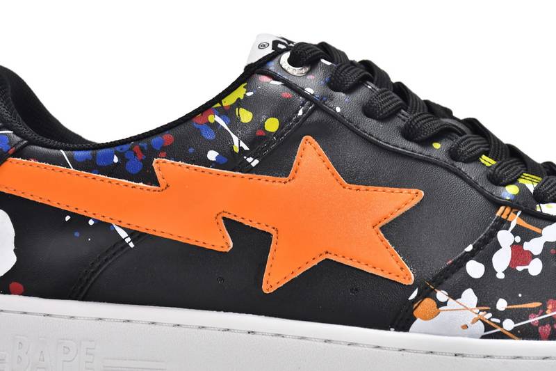 Bape Sk8 Sta Low Splash black orange