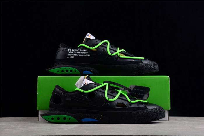 OFF WHITE Nike Blazer Low x 00F “Black / Green” DH7863-001