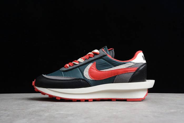 Sacai x Undercover x LDWaffle ‘Midnight Spruce University Red’-DJ4877-300
