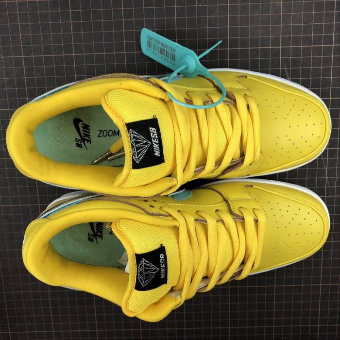 nike sb dunk low diamond S*pply co canary diamond (friends and family) bv1310-700