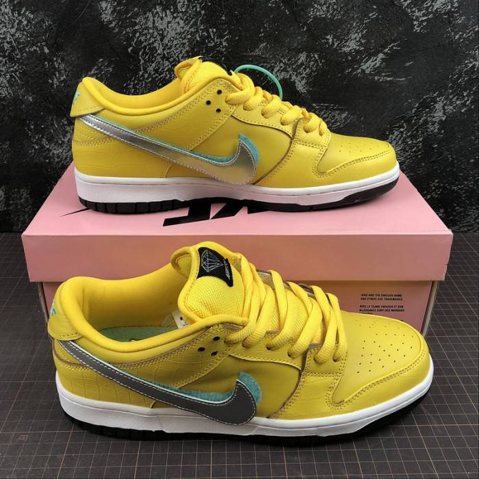 nike sb dunk low diamond S*pply co canary diamond (friends and family) bv1310-700