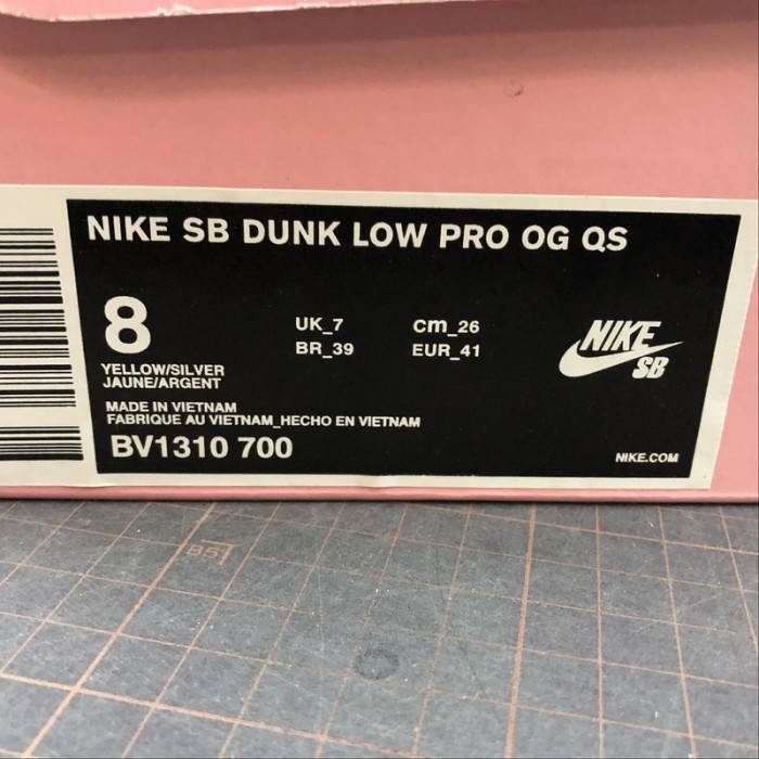 nike sb dunk low diamond S*pply co canary diamond (friends and family) bv1310-700